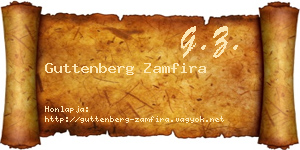 Guttenberg Zamfira névjegykártya